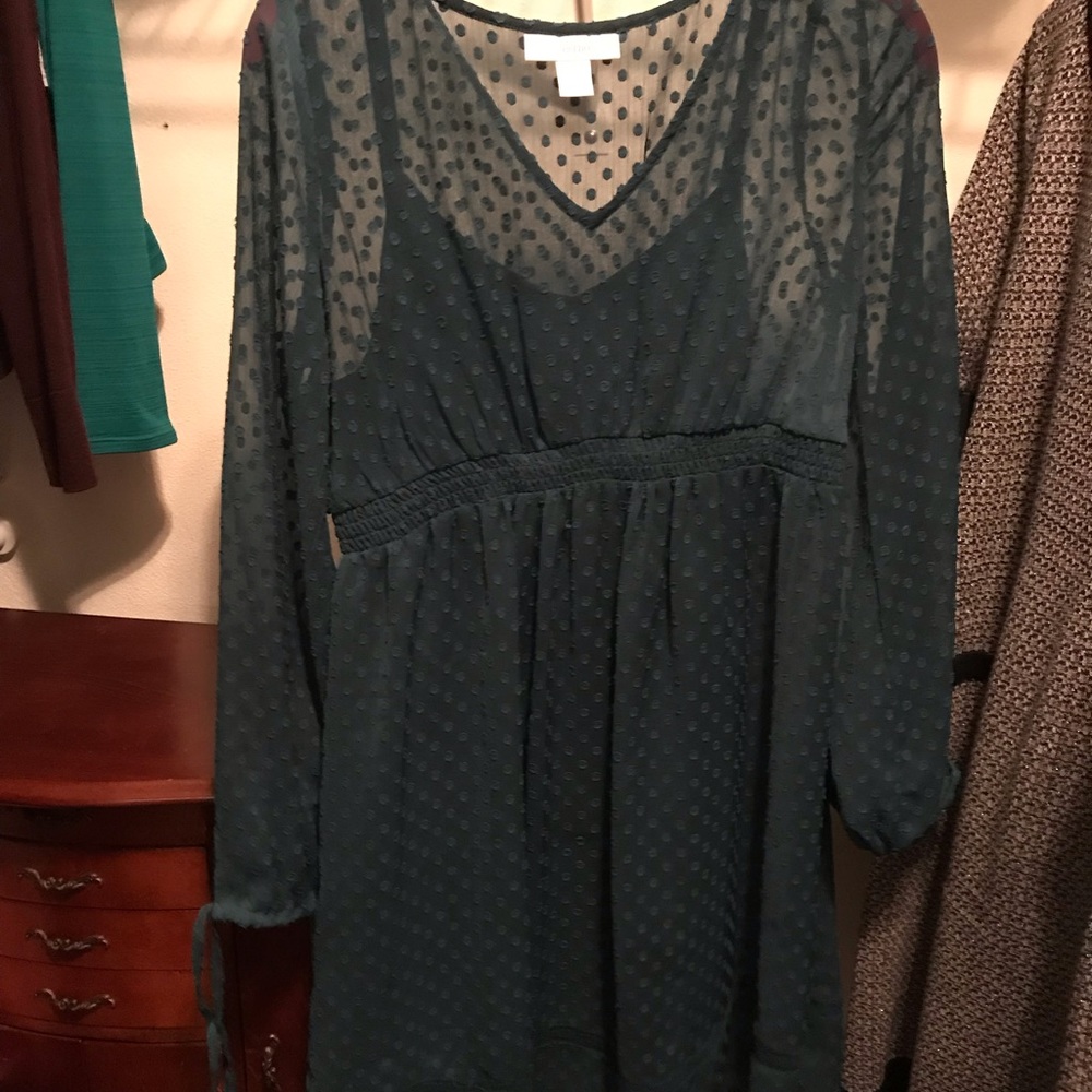 Motherhood maternity green dress